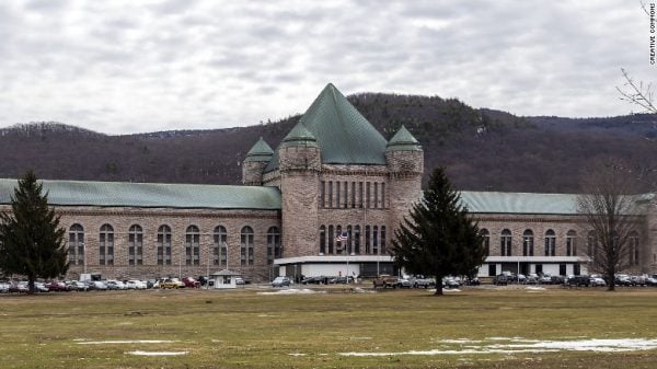 Exterior view of the Eastern New York Correctional Facility.