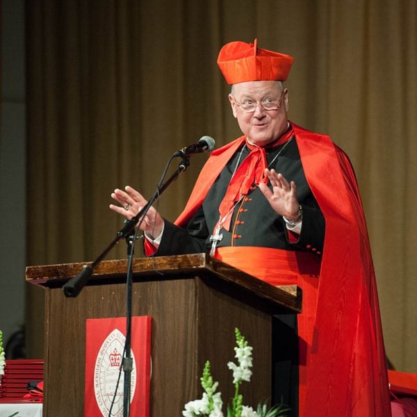 Cardinal Dolan addressing Commencement