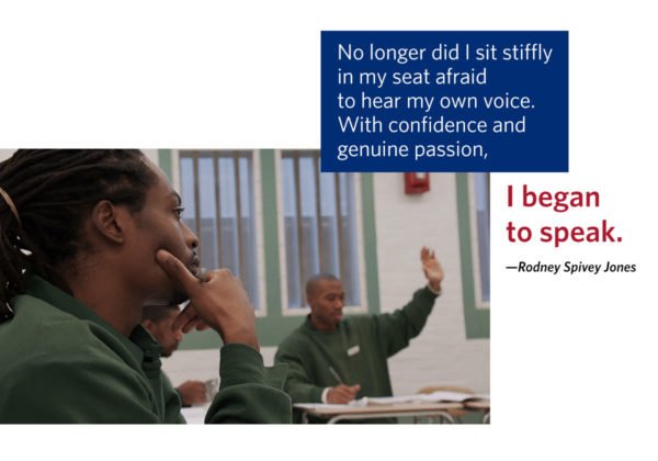 Rodney Spivey-Jones as a BPI student in a scene from ‘College Behind Bars’.