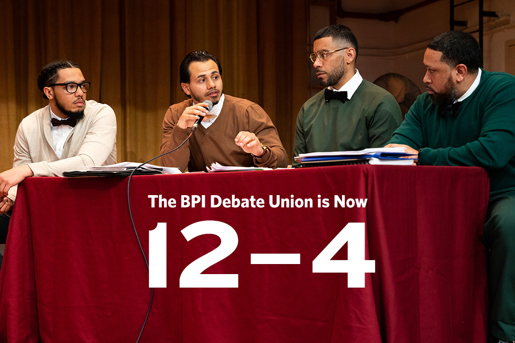 The BPI Debate Union is now 12-4.