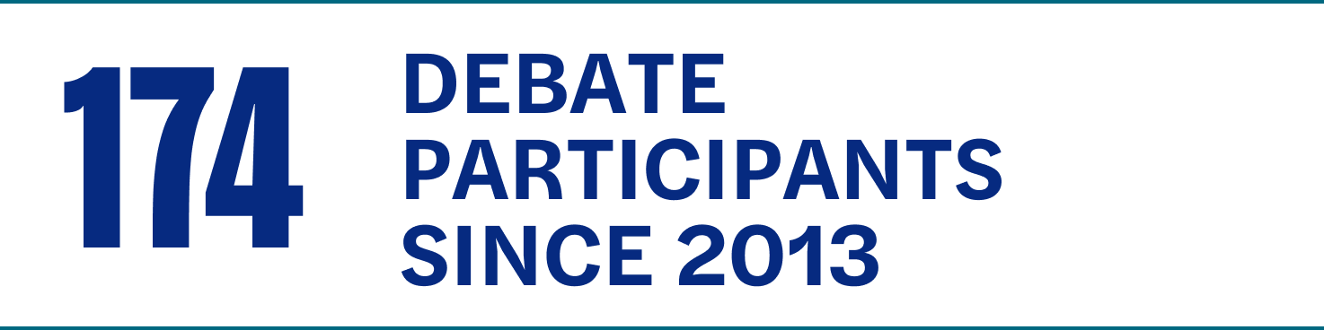 174 Debate Participants since 2013