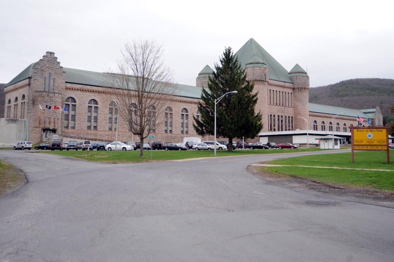 Exterior view of the Eastern New York Correctional Facility.