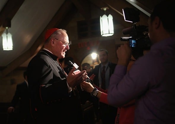 Archbishop of New York, Cardinal Timothy Dolan, speaks at the BPI commencement at Eastern Correctional Facility.