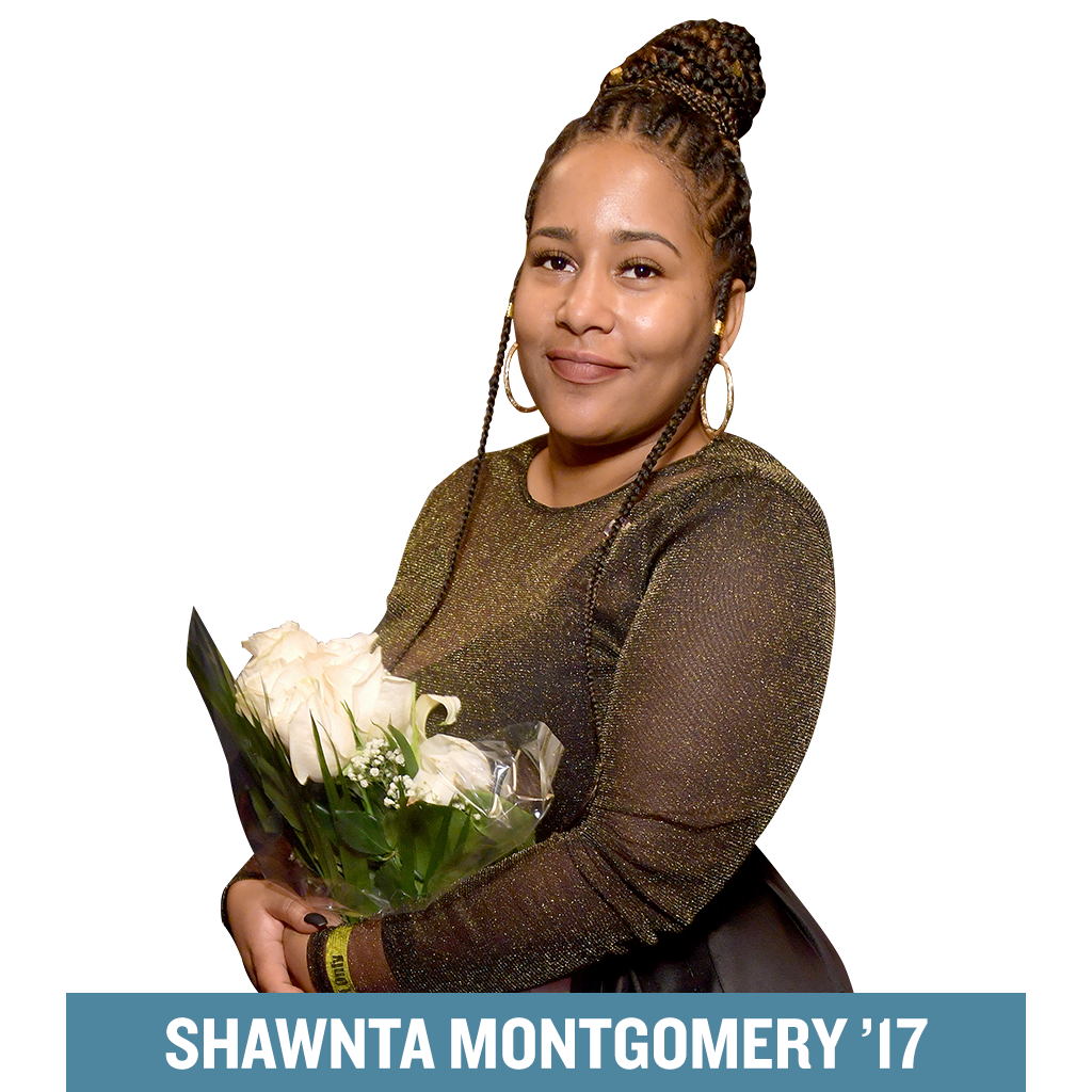 Portrait of former student and current alumni Shawnta Montgomery circa 2017