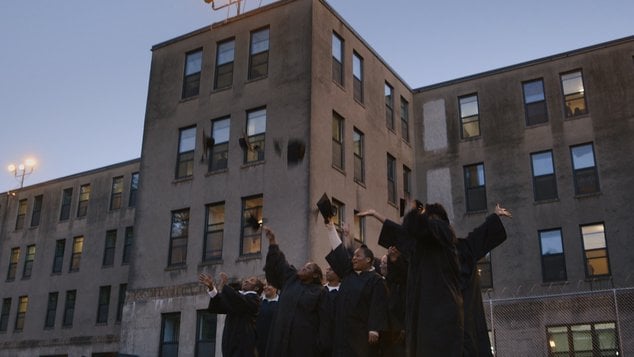 Bard Prison Initiative (BPI) graduates celebrate at Taconic Correctional Facility in June, 2017