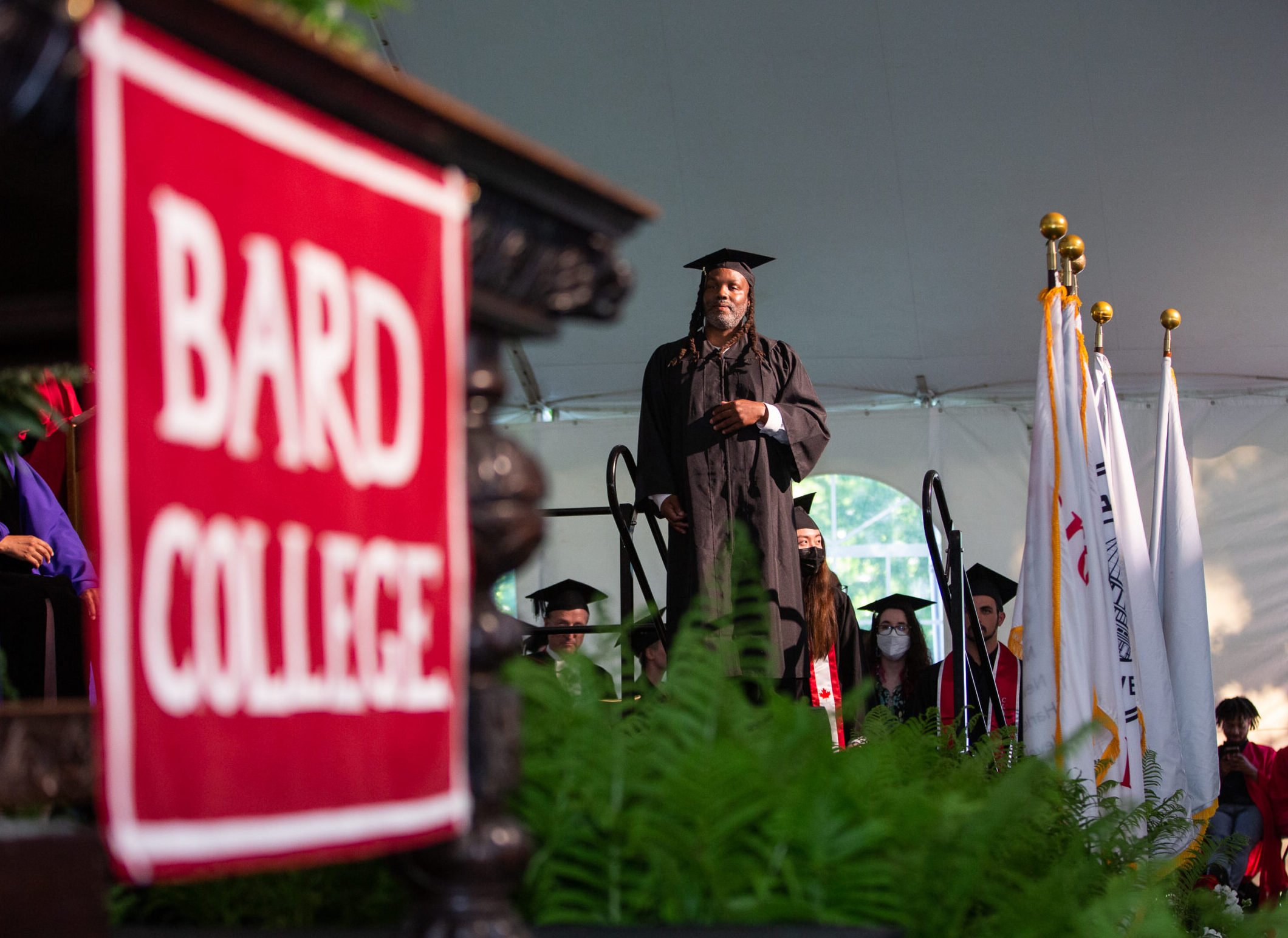 Cleveland Lovett graduates from the BardBac on campus in Annandale-on-Hudson, NY