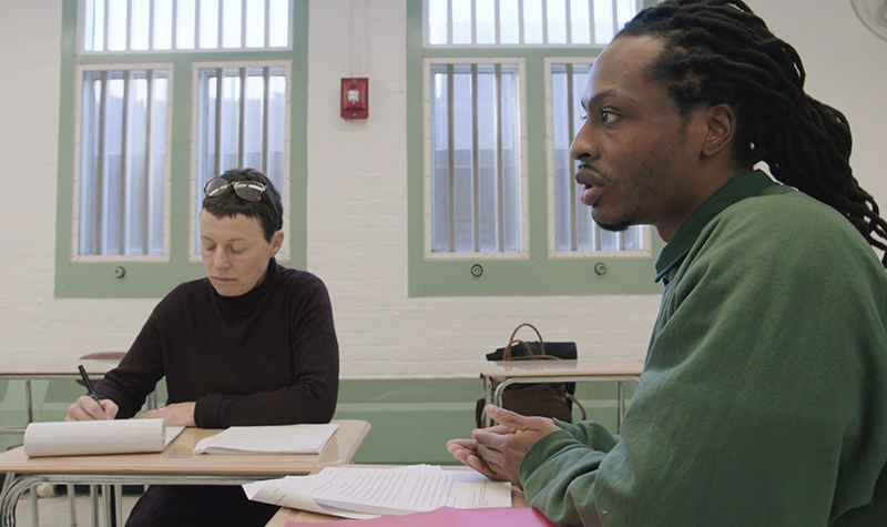 Bard Prison Initiative alumni Rodney Spivey-Jones defending his Senior Project as seen in the documentary College Behind Bars.