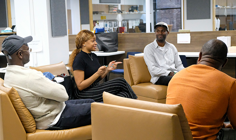 Group of students talking