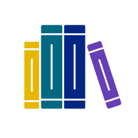 Icon of four books on a shelf